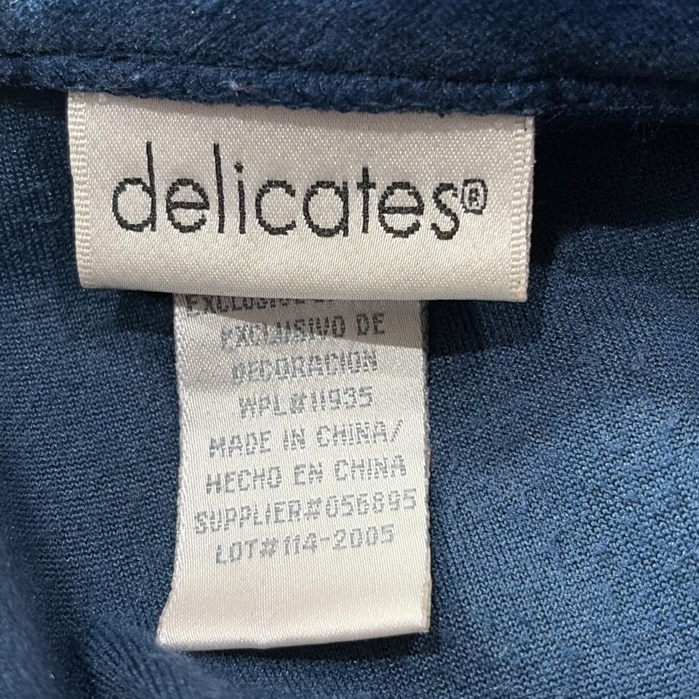 Vintage Delicates Velour Robe Women's Size XL Turquoise Textured Housecoat - Picture 10 of 12